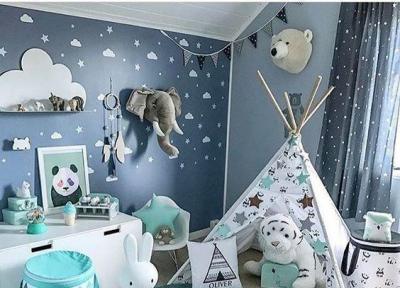 تاثیرات رنگ و وسایل ساده در دکوراسیون اتاق خواب نوزاد پسر